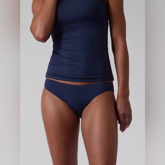 Athleta New with Tags Clean Medium Bikini Bottom BLUE SIZE M 383979 W0523 - Picture 1 of 7
